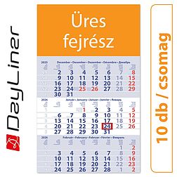 Dayliner speditőr naptár 1 tömb 3 hónap Primus Club Fejrész üres 2026 (10 db / csomag)