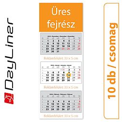 Dayliner speditőr naptár 3 tömb 3 hónap Fejrész üres 2026 (10 db / csomag)