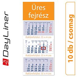 Dayliner speditőr naptár 3 tömb 3 hónap Maxi Club Fejrész üres 2026 (10 db / csomag)
