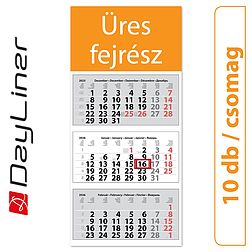 Dayliner speditőr naptár 3 tömb 3 hónap Medium Classic Fejrész üres 2026 (10 db / csomag)