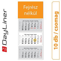 Dayliner speditőr naptár 3 tömb 3 hónap TRN Fejrész nélkül 2026 (10 db / csomag)