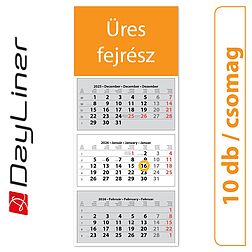 Dayliner speditőr naptár 3 tömb 3 hónap TRN Fejrész üres 2026 (10 db / csomag)