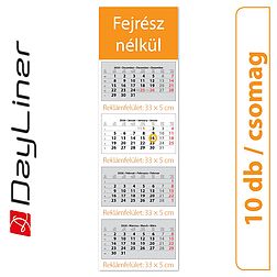 Dayliner speditőr naptár 4 tömb 4 hónap Fejrész nélkül 2026 (10 db / csomag)