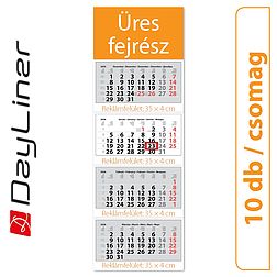 Dayliner speditőr naptár 4 tömb 4 hónap Szuper Maxi Classic Fejrész üres 2026 (10 db / csomag)