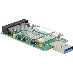 Delock Converter USB 3.0 A male > mSATA full size (62681)