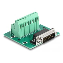 Delock D-Sub 15 tűs apa - Terminal Block DIN sínhez (66909)