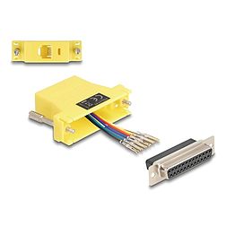 Delock D-Sub 25-tűs anya RJ12 anya összekötő adapter sárga (67101)