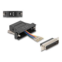 Delock D-Sub 25-tűs dugó RJ12 anya összekötő adapter fekete (67092)