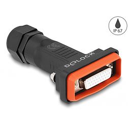 Delock D-Sub HD 26 tűs hüvely kerettel IP67 vízhatlan (87809)