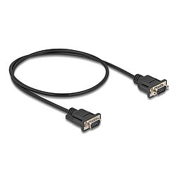 Delock D-Sub9-es, RS-232 soros kábel, apa-apa, 0,5 m (87839)