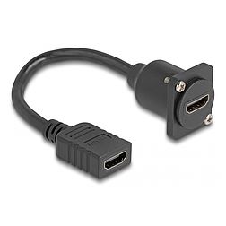 Delock D-típusú HDMI kábel anya anya fekete 20 cm (87982)