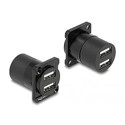 Delock D-típusú Modul USB 2.0 A-típusú 2 x hüvely - 2 x hüvely (87812)