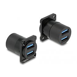 Delock D-típusú Modul USB 3.2 Gen 1 A-típusú 2 x hüvely - 2 x hüvely (87813)