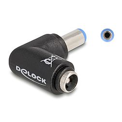Delock DC adapter 5,5 x 2,1 mm apa 5,5 x 2,1 anya 90 -ban hajlított (80794)