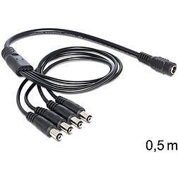 Delock DC elosztókábel, 5.5 x 2.1 mm 1 x anya > 4 x apa (83287)
