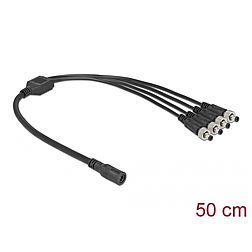 Delock DC megosztó kábel 5,5 x 2,1 mm 1 db. anya 4 db. apa csavarható (86588)