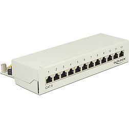 Delock Desktop Patch Panel 12 Port Cat.6 szürke (87292)