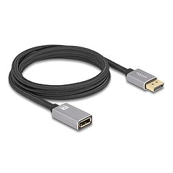 Delock DisplayPort bővítőkábel 8K 60 Hz 2 m szürke fém retesz nélküli (81080)