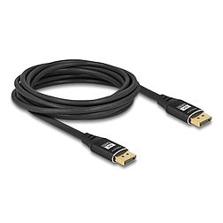 Delock DisplayPort kábel 8K 60 Hz 5 m fekete fém (80623)
