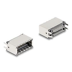 Delock E-típusú USB kulcs A 20 tűs anya függőleges SMT forrasztási szereléshez (67194)