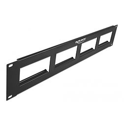 Delock Easy 45 19 patch panel kivágás 4 x 90,5 x 45,2 mm, 2U, fekete (81378)