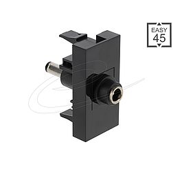 Delock Easy 45 modul DC 5.5 x 2.1 mm anya - DC 5.5 x 2.1 mm apa fekete (90959)