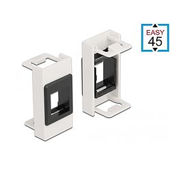 Delock Easy 45 Modul Keystone tartó 22,5 x 45 mm, fehér / fekete (81354)