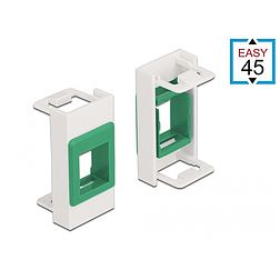 Delock Easy 45 Modul Keystone tartó 22,5 x 45 mm, fehér / zöld (81356)
