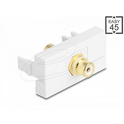 Delock Easy 45 modul RCA anya RCA anya aranyozott fehér / fehér (90861)
