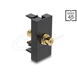 Delock Easy 45 modul RCA anya - RCA anya aranyozott fehér / fekete (90956)
