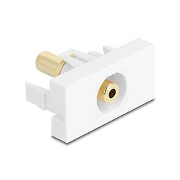 Delock Easy 45 Modul sztereó jack aljzat 3,5 mm 3 tűs sztereó jack aljzat 3,5 mm 3 tűs aranyozott fehér (90843)
