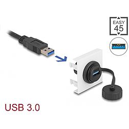 Delock Easy 45 Module SuperSpeed USB 5 Gbps (USB 3.2 Gen 1) USB Type-A anya, 45 x 45 mm (81410)