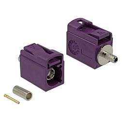 Delock FAKRA D 21 mm (rövid) anya a krimpeléshez (89702)