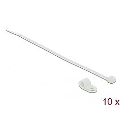Delock Fehér színű, összekapcsoló pánt készlet 6,4 mm H 200 x Sz 3,6 mm kábelekkel (18863)