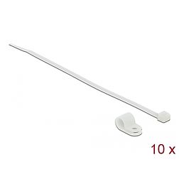 Delock Fehér színű, összekapcsoló pánt készlet 9,5 mm H 200 x Sz 4,8 mm kábelekkel (18867)