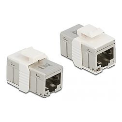 Delock fémszínű adapter RJ45 anya - RJ45 anya Cat.6A (86012)