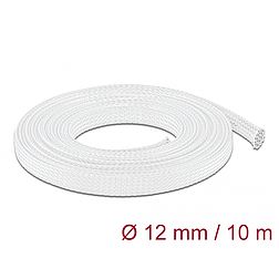 Delock Fonott kábelharisnya nyújtható 10 m x 12 mm fehér (20804)