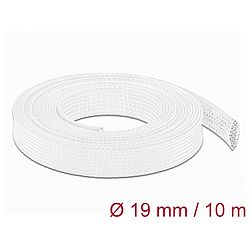 Delock Fonott kábelharisnya nyújtható 10 m x 19 mm fehér (20805)