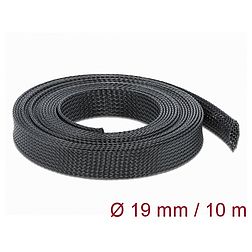 Delock Fonott kábelharisnya nyújtható 10 m x 19 mm fekete (18903)