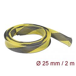 Delock Fonott kábelharisnya nyújtható 2 m x 25 mm fekete-sárga (20747)