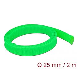 Delock Fonott kábelharisnya nyújtható 2 m x 25 mm zöld (20749)
