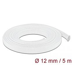 Delock Fonott kábelharisnya nyújtható 5 m x 12 mm fehér (20694)