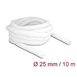 Delock Fonott kábelharisnya önzáródó 10 m x 25 mm fehér (20816)