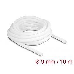Delock Fonott kábelharisnya önzáródó 10 m x 9 mm fehér (20812)