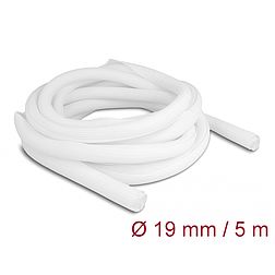 Delock Fonott kábelharisnya önzáródó 5 m x 19 mm fehér (20810)