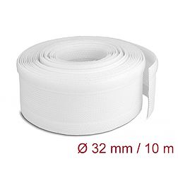 Delock Fonott kábelharisnya tépőzárral 10 m x 32 mm fehér (20820)