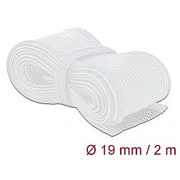 Delock Fonott kábelharisnya tépőzárral 2 m x 19 mm fehér (20702)