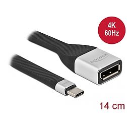 Delock FPC lapos csík kábel USB Type-C - DisplayPort (DP Alt Mode) 4K 60 Hz 14 cm (86934)