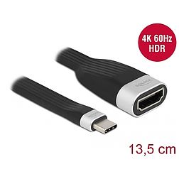 Delock FPC lapos csík kábel USB Type-C - HDMI (DP Alt Mode) 4K 60 Hz 13,5 cm (86729)