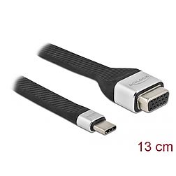 Delock FPC lapos csík kábel USB Type-C - VGA (DP Alt Mode) 13 cm (86935)